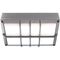 Светильник накладной Ecola B4158S 2хGX53 220В 10Вт Прямоугольный с решетка IP65 Серый картинка 